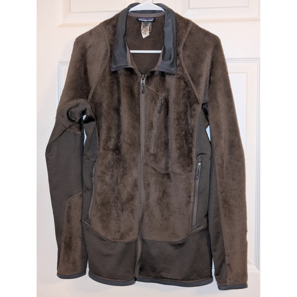 Patagonia Men's M Polartec Thermal Pro R2 Fleece Jacket Brown Full Zip